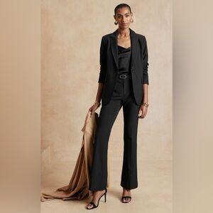 BR Factory Banana Republic Black Women's Flare Pantsuit
